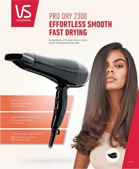 VS-Sassoon-Pro-Dry-2300W-Hair-Dryer-1-Each on sale