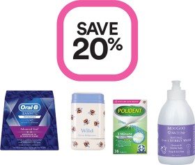 Save-20-on-Selected-Oral-B-Wild-Polident-Moogoo-Products on sale