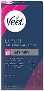 Veet-Expert-Legs-Body-Wax-Strips-for-Normal-Skin-40-Strips on sale