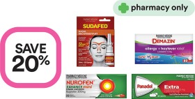 Save-20-on-Selected-Sudafed-Demazin-Nurofen-Panadol-Products on sale