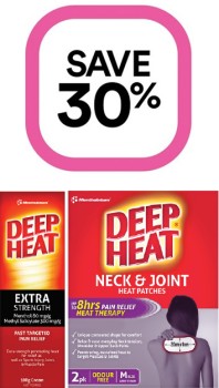 Save-30-on-Selected-Deep-Heat-Products on sale