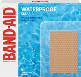Band-Aid-Waterproof-Clear-6-Jumbo-Pads on sale