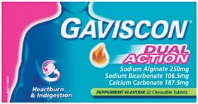 Gaviscon+Peppermint+Dual+Action+Chewable+Tablets+32+Tablets