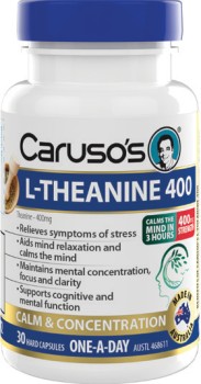 Carusos-Natural-Health-L-Theanine-400-30-Capsules on sale