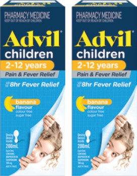 Advil-Childrens-2-12-Years-Pain-Fever-Relief-Suspension-Banana-Flavour-200mL on sale