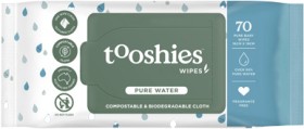 Tooshies-Baby-Wipes-Pure-Water-70-Pack on sale