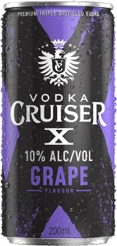 NEW+Vodka+Cruiser+Grape+10%25+Cans+200mL