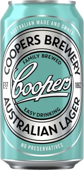 Coopers-Australian-Lager-Cans-375mL on sale