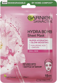 Garnier-Skin-Active-Hydra-Bomb-Tissue-Face-Mask-Sakura-1-each on sale