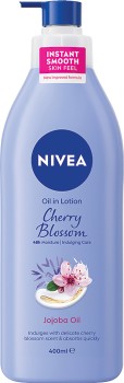 Nivea-Oil-in-Lotion-Cherry-Blossom-Jojoba-Oil-400mL on sale