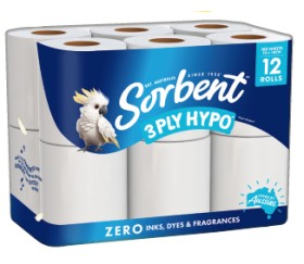 Sorbent+3+Ply+Toilet+Tissue+12+Pack+Selected+Varieties