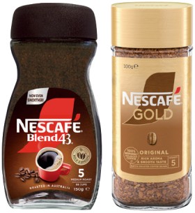 Nescaf-Blend-43-Instant-Coffee-140150g-or-Gold-Instant-Coffee-90100g-Selected-Varieties on sale