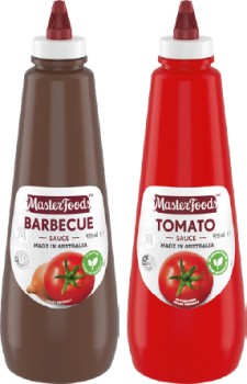 MasterFoods-Tomato-or-Barbecue-Squeezy-Sauce-920mL on sale