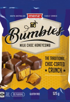 Menz+Bumbles+Milk+Choc+Honeycomb+525g