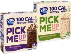 NEW-Snack-HQ-Pick-Me-Up-Choc-Brownie-or-Strawberry-Matcha-Flavour-5-Pack on sale