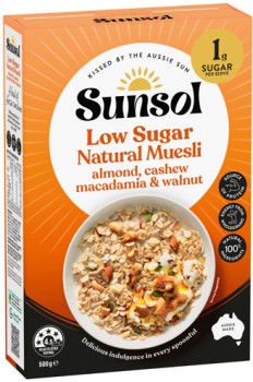 Sunsol-Muesli-500g-Selected-Varieties on sale