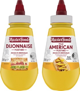 MasterFoods-Squeezy-Mustard-250275g-Selected-Varieties on sale