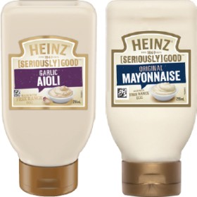 Heinz+Seriously+Good+Aioli+or+Mayonnaise+295mL+Selected+Varieties