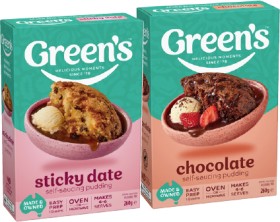 Greens-SelfSaucing-Pudding-Mix-260g-Selected-Varieties on sale