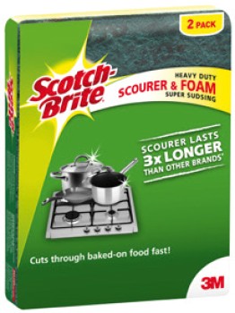 ScotchBrite-Heavy-Duty-Scourer-Foam-2-Pack on sale