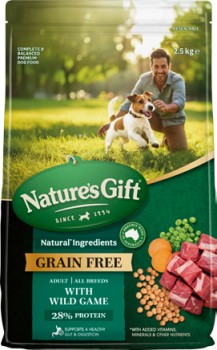 Natures-Gift-Grain-Free-Dry-Dog-food-25kg-Selected-Varieties on sale