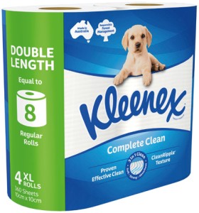 Kleenex-Complete-Clean-Double-Length-Toilet-Tissue-4-Pack on sale