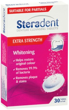 Steradent-Extra-Strength-Denture-Cleansing-Tablets-30-Pack on sale