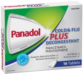 Panadol-Cold-Flu-Plus-Decongestant-Tablets-16-Pack on sale