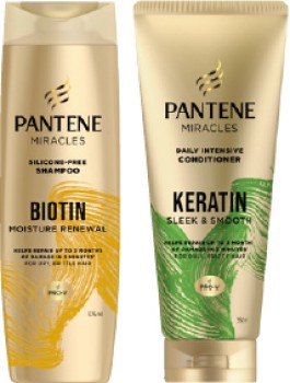 Pantene-Miracles-Shampoo-375mL-or-Conditioner-350mL-Selected-Varieties on sale