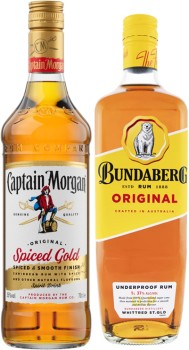 Captain-Morgan-Spiced-Gold-or-Bundaberg-Original-Rum-700mL on sale