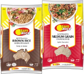 SunRice-Medium-Grain-White-or-Brown-Rice-5kg on sale