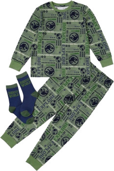 Jurassic-Cosy-Knit-Pyjama-with-Socks on sale