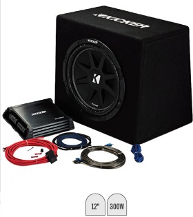 Kicker+12%26rdquo%3B+Subwoofer+in+Custom+Ported+Enclosure+%26amp%3B+Amp