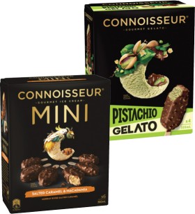 Connoisseur-Ice-Cream-Sticks-4-Pack-6-Pack-320mL-400mL on sale