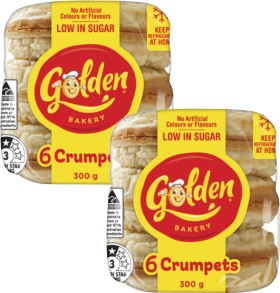 Golden-Crumpet-Rounds-6-Pack-300g on sale