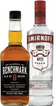 Benchmark+Bourbon+or+Smirnoff+Red+Label+Vodka+700mL