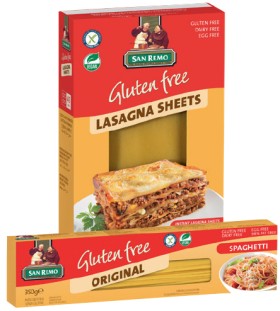 San-Remo-Gluten-Free-Pasta-250350g-Selected-Varieties on sale