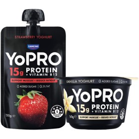 YoPRO+High+Protein+Yoghurt+Pot+or+Pouch+150-160g+%26ndash%3B+From+the+Fridge