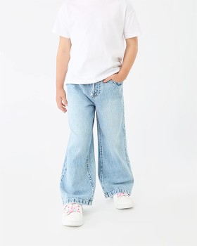 Wide+Leg+Denim+Jeans