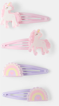 4-Pack-Snap-Hair-Clips-Unicorn on sale