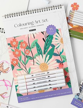 Colouring+Pad+Set+Flowers
