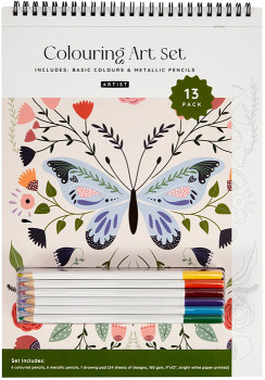 13-Pack-Colouring-Art-Set-Butterfly on sale
