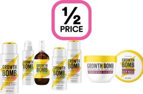 12-Price-on-Growth-Bomb-Haircare-Range on sale