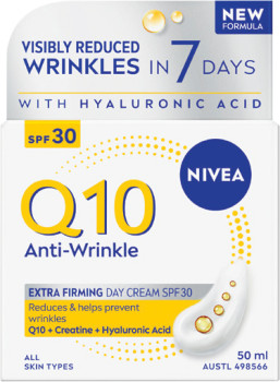 Nivea-Q10-Anti-Wrinkle-Extra-Firming-Day-Cream-SPF30-50mL on sale