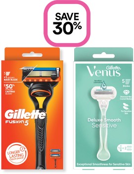 Save-30-on-Selected-Gillette-Products on sale