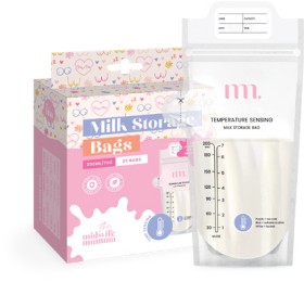 NEW+The+Midwife+Mumma+Milk+Storage+Bags+200mL+25+Pack