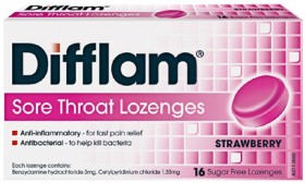 Difflam+Sore+Throat+Strawberry+16+Lozenges
