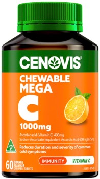 Cenovis-Chewable-Mega-C-1000mg-Orange-Flavour-60-Tablets on sale