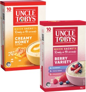 Uncle-Tobys-Oats-Sachets-280g-350g on sale