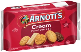 Arnotts-Cream-Favourites-Biscuits-500g on sale